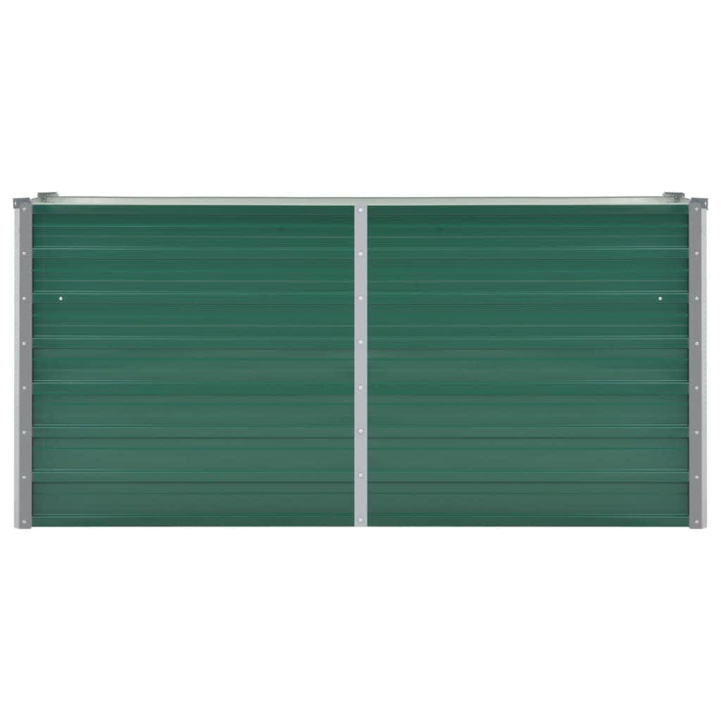 vidaXL Ζαρντινιέρα Υπερυψωμένη Πράσινη 160x40x77 εκ. Γαλβαν. Χάλυβας