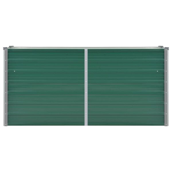 vidaXL Ζαρντινιέρα Υπερυψωμένη Πράσινη 160x40x77 εκ. Γαλβαν. Χάλυβας