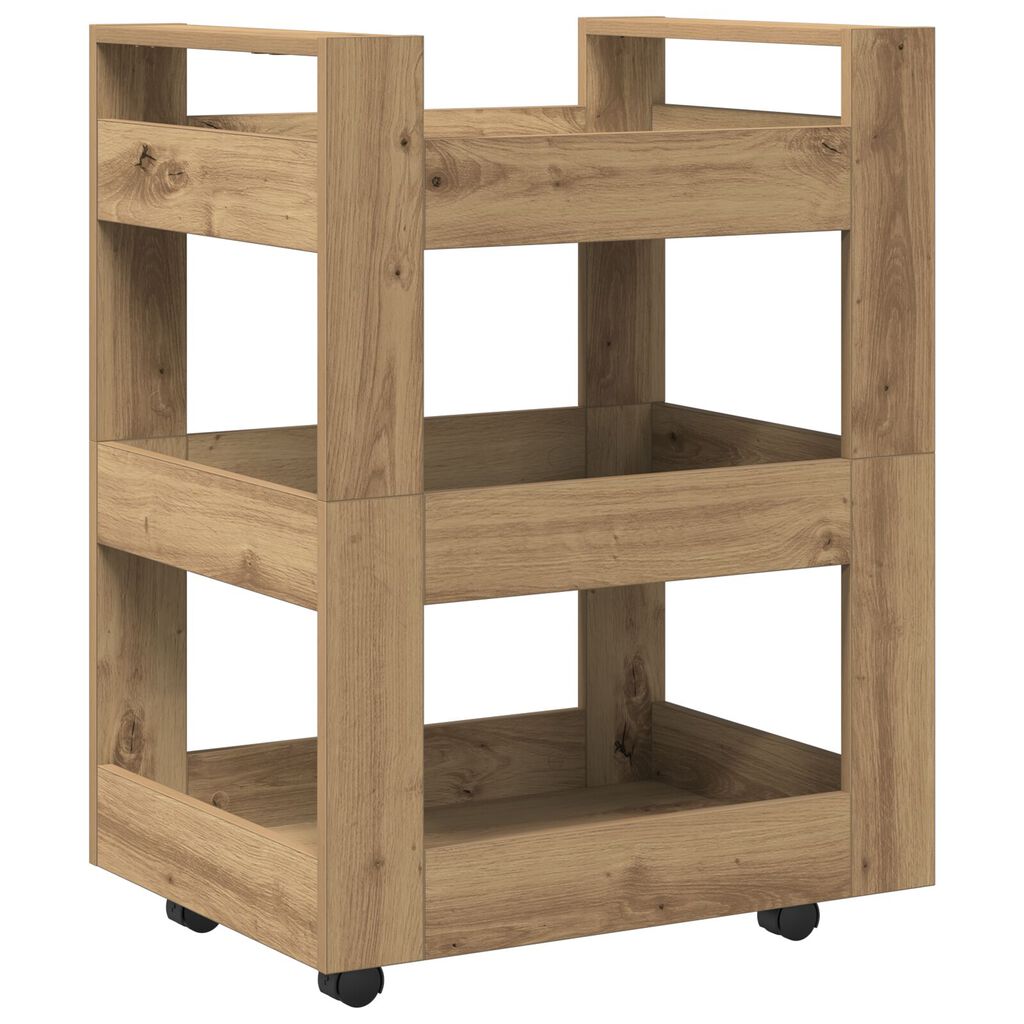 vidaXL Κουζίνα Τρόλεϊ Artisan Oak 60x45x80 εκ. Μηχανική Ξυλεία