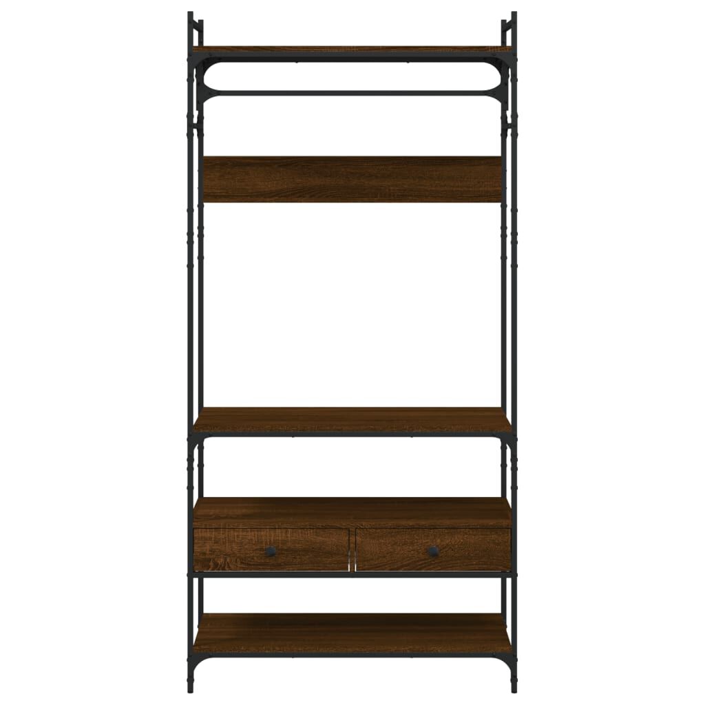 vidaXL Ντουλάπα με Συρτάρια Καφέ Δρυς 89x39x184,5 εκ.