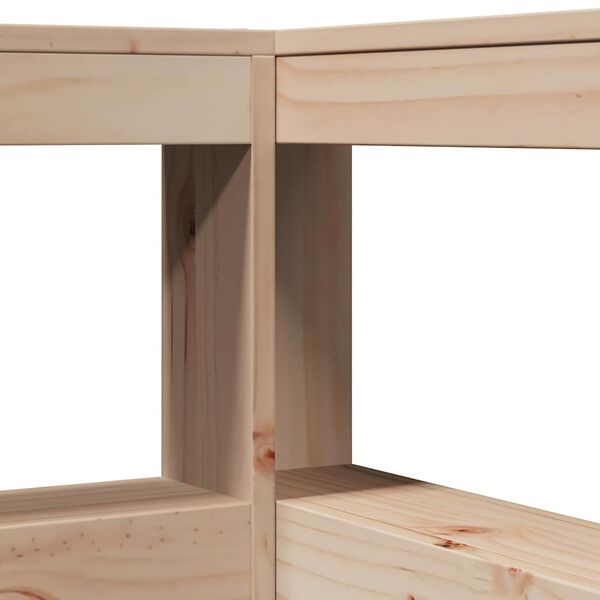 vidaXL Κρεβάτι Βιβλιοθήκη Χωρίς Στρώμα 120x200 εκ Μασίφ Ξύλο Πεύκο
