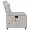 vidaXL καρέκλα ανάκλισης μασάζ Cloud Grey Fabric