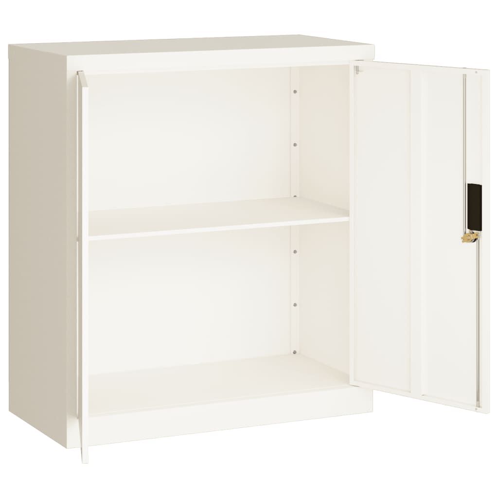 vidaXL Αρχειοθήκη Λευκή 79 x 40 x 90 εκ. από Ατσάλι