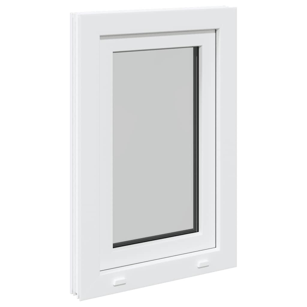 vidaXL Παράθυρο Υπογείου "RISOR" 50x75 εκ. Ανακλινόμενο & Περιστρεφόμενο DIN Δεξιό Λευκό