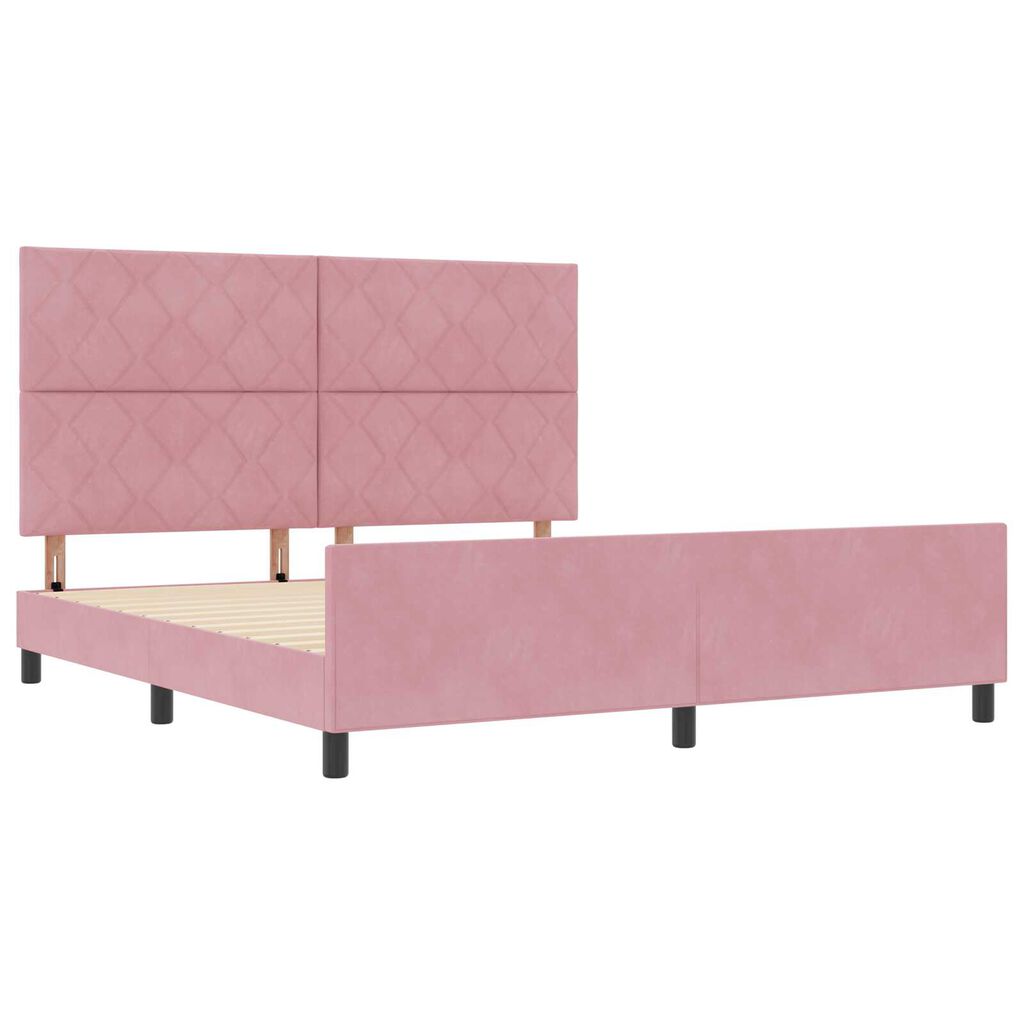 vidaXL Κρεβάτι Ροζ 180x200 εκ. Βελούδο