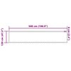 vidaXL &Kappa;&omicron;&upsilon;&rho;&tau;ί&nu;&alpha; &Delta;&alpha;&nu;&tau;έ&lambda;&alpha;&sigmaf; &mu;&epsilon; &kappa;&omicron;&upsilon;&rho;&tau;ί&nu;&epsilon;&sigmaf; &Lambda;&epsilon;&upsilon;&kappa;ό 120 x 500 cm &Pi;&omicron;&lambda;&upsilon;&epsilon;&sigma;&tau;έ&rho;&alpha;&sigmaf;