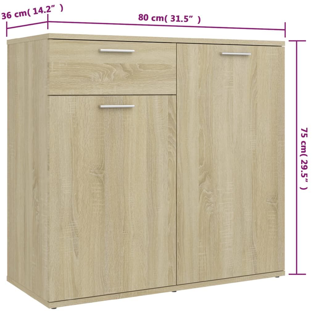 vidaXL Μπουφές Sonoma Δρυς 160 x 36 x 75 εκ. από Επεξ. Ξύλο