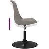 vidaXL Καρέκλες Τραπεζαρίας Περιστρεφόμενες 4 τεμ. Γκρι Βελούδινες