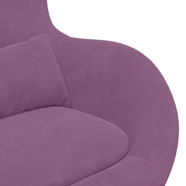 vidaXL Κάθισμα-αυγό 2 pcs Μοβ 63 x 73 x 90 εκ Βελούδο