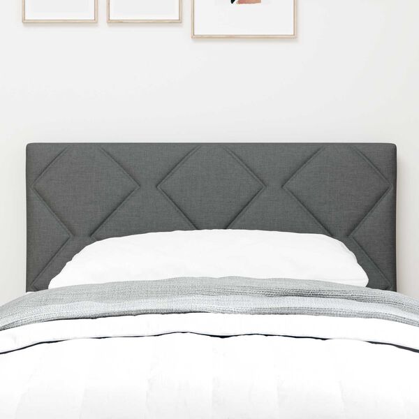 vidaXL Υφασμάτινο Κεφαλάρι Geometric Σκούρο Γκρι 80 cm ύφασμα