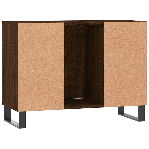 vidaXL Ντουλάπι Μπάνιου Καφέ Δρυς 80 x 33 x 60 εκ. Επεξεργασμένο Ξύλο