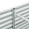 vidaXL Ζαρντινιέρα Υπερυψωμένη Ασημί 320x80x81 εκ. Γαλβανισμ. Χάλυβας