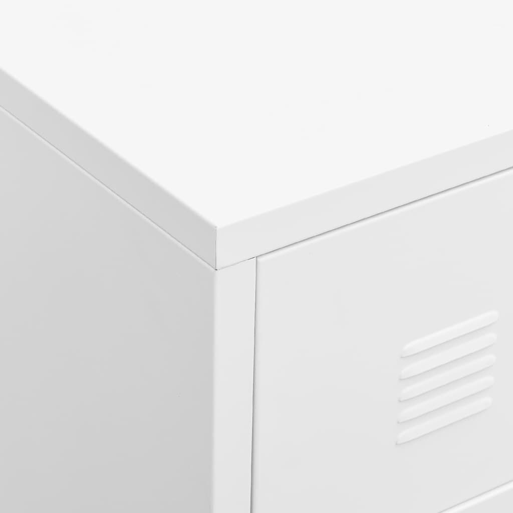 vidaXL Συρταριέρα Βιομηχανική Λευκή 78 x 40 x 93 εκ. Μεταλλική