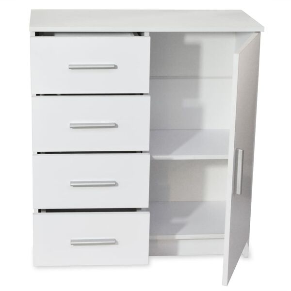 vidaXL Ντουλάπι Λευκό 79 x 35 x 88 εκ. από Μοριοσανίδα