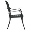 vidaXL Καρέκλα Κήπου 2 pcs Μαύρο 55 x 56.5 x 91εκ Αλουμίνιο