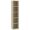 vidaXL Έπιπλο για CD Χρώμα Sonoma Δρυς 21x16x93,5 εκ. από Μοριοσανίδα