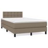 vidaXL &Kappa;&rho;&epsilon;&beta;ά&tau;&iota; Boxspring &mu;&epsilon; &Sigma;&tau;&rho;ώ&mu;&alpha; Taupe 120x190 &epsilon;&kappa;. &Upsilon;&phi;&alpha;&sigma;&mu;ά&tau;&iota;&nu;&omicron;