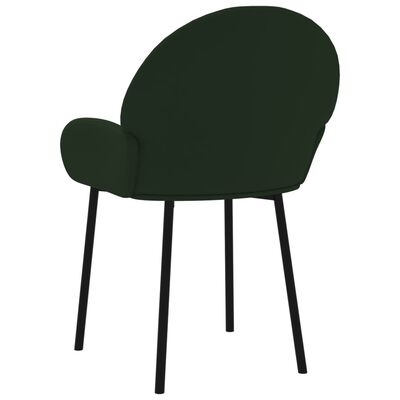 vidaXL Καρέκλες Τραπεζαρίας 2 τεμ. Σκούρο Πράσινο Βελούδινες