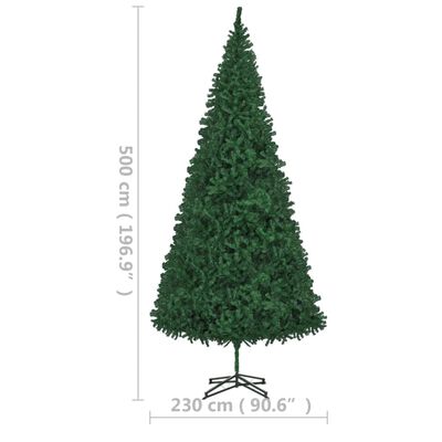 vidaXL Χριστουγεν Δέντρο Τεχνητό Προφωτισμένο Πράσινο 500 εκ.