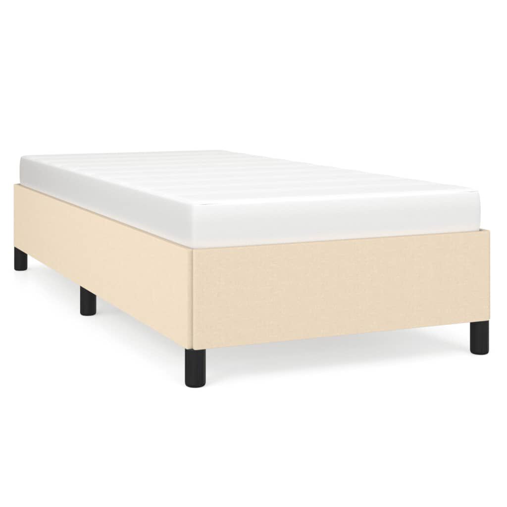vidaXL Πλαίσιο κρεβατιού χωρίς στρώμα Κρέμα 80x200 cm Ύφασμα