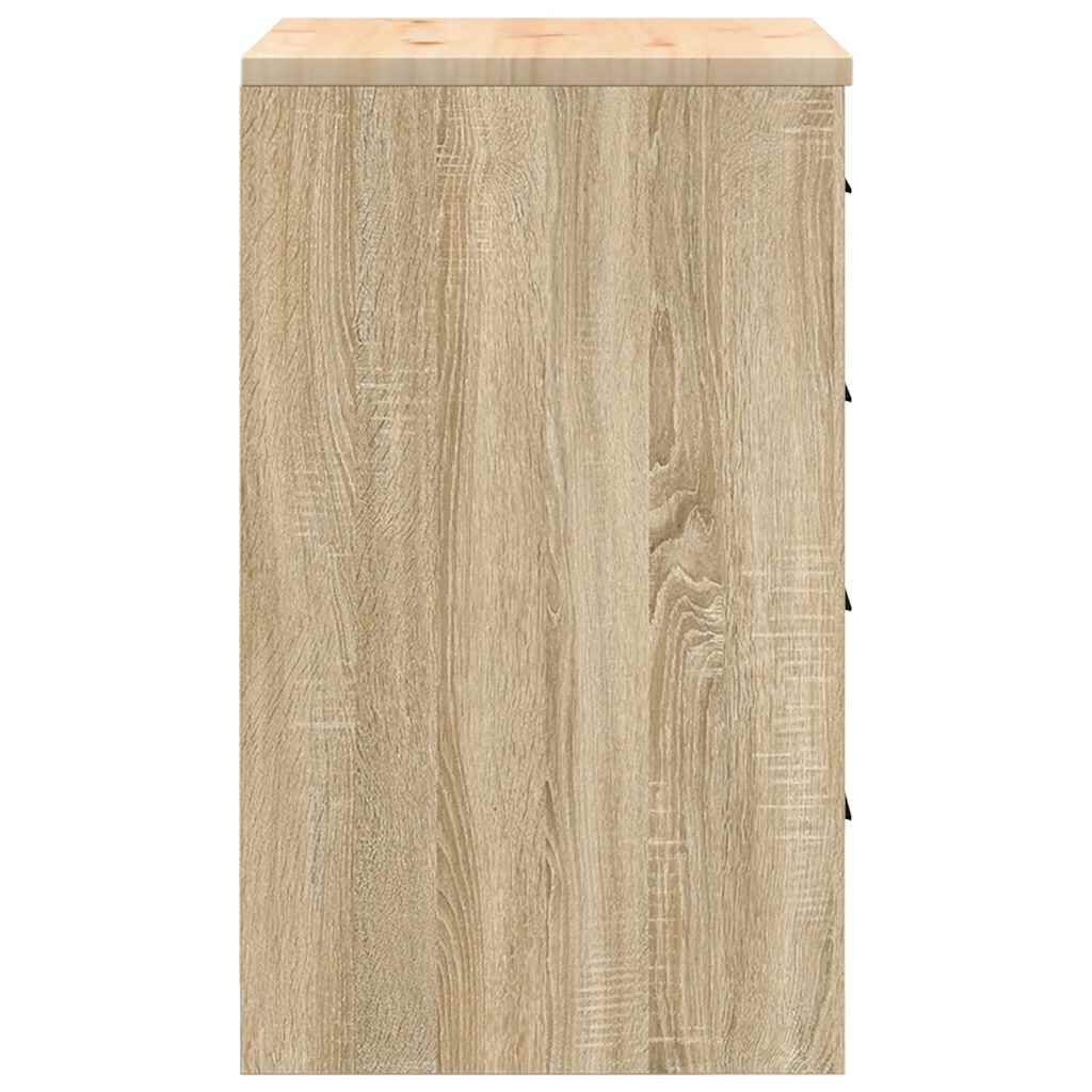 vidaXL ντουλάπι αποθήκευσης γκαράζ 60x51x85 εκ μασίφ ξύλο πεύκο