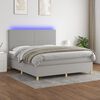 vidaXL &Kappa;&rho;&epsilon;&beta;ά&tau;&iota; Boxspring &mu;&epsilon; &Sigma;&tau;&rho;ώ&mu;&alpha; & LED &Alpha;&nu;.&Gamma;&kappa;&rho;&iota; 180x200&epsilon;&kappa;. &Upsilon;&phi;&alpha;&sigma;&mu;ά&tau;&iota;&nu;&omicron;