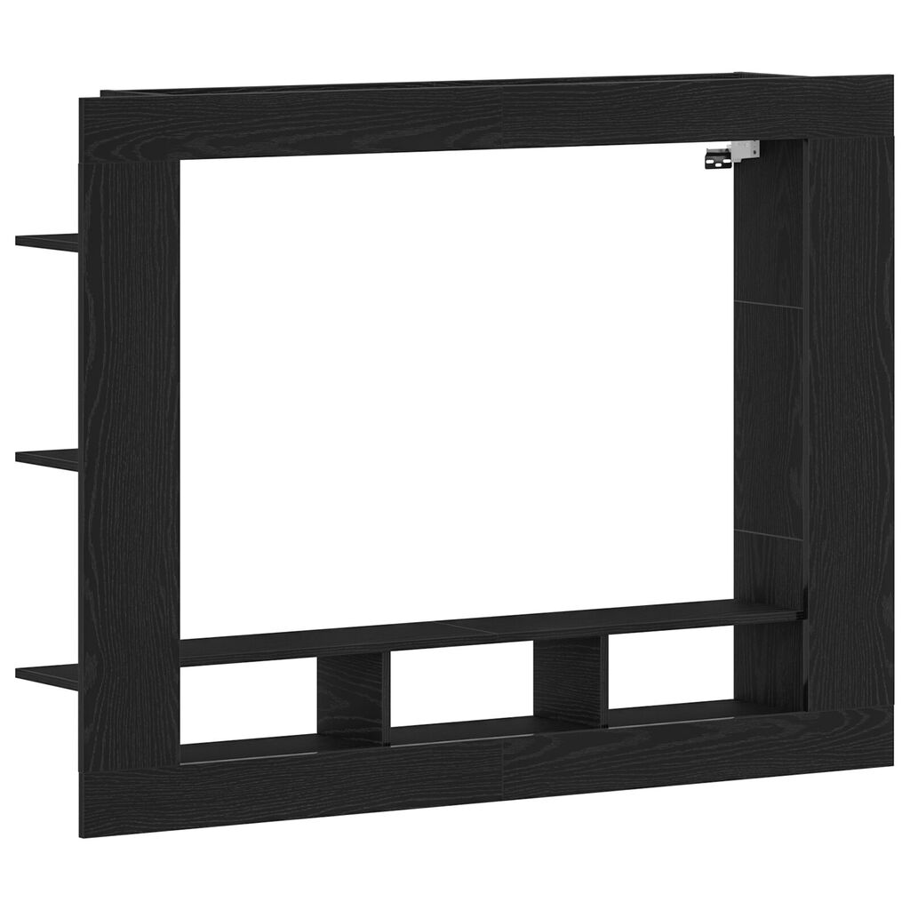 vidaXL Κονσόλα Τηλεόρασης Τοίχου Μαύρο Δρυς 152x22x113 εκ.