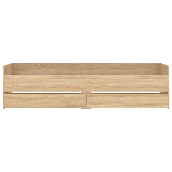 vidaXL Πλαίσιο Κρεβατιού Με Συρτάρια Sonoma Δρυς 75x190εκ Small Single