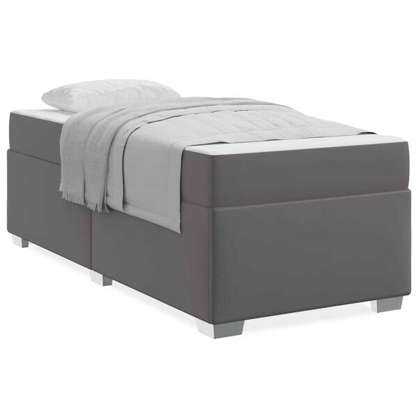 vidaXL Σκελετός Κρεβατιού Άλλο Γκρι 80 x 200 cm Τεχνητό δέρμα