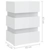 vidaXL Κομοδίνο με LED Γυαλιστερό Λευκό 45x35x67 εκ. Επεξεργασμ. Ξύλο
