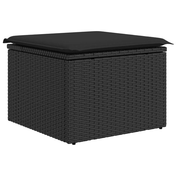 vidaXL Σετ Καναπέ Κήπου με μαξιλάρι 8 pcs Μαύρο