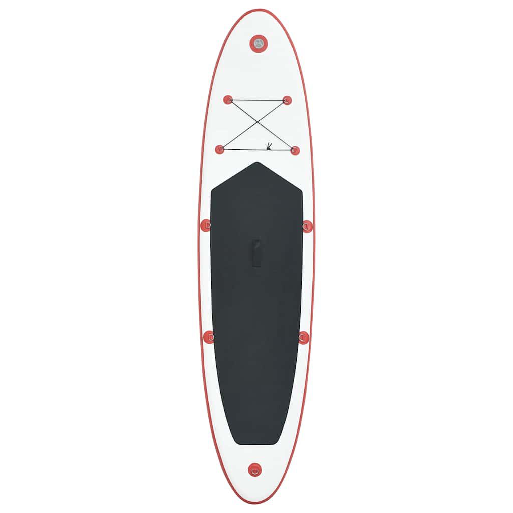 vidaXL Σετ Σανίδας Stand Up Paddle / Surf Φουσκωτό Κόκκινο και Λευκό