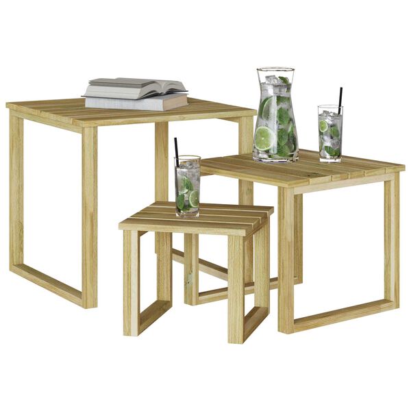 vidaXL Τραπέζι Ξαπλώστρας Καφέ 50.5 x 50 x 46 εκ.