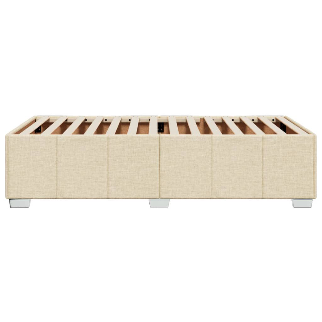 vidaXL Πλαίσιο κρεβατιού χωρίς στρώμα Κρέμα 80x200 cm Ύφασμα