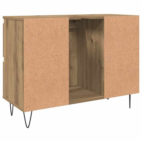 vidaXL Ντουλάπι μπάνιου Δρυς τεχνίτης 80x33x60 cm Κατασκευασμένο ξύλο