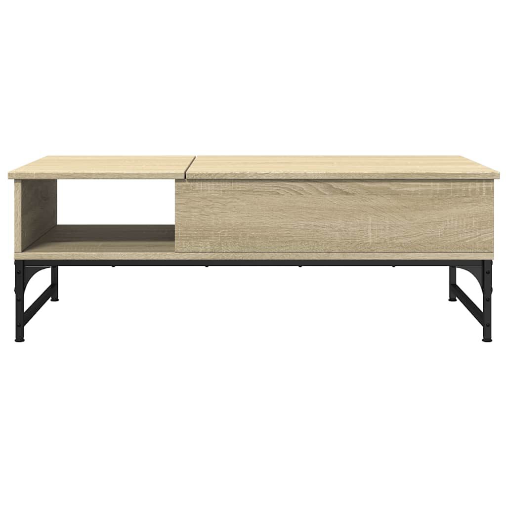 vidaXL Τραπεζάκι Σαλονιού Sonoma Δρυς 100x50x35εκ Επεξ. Ξύλο + Μέταλλο