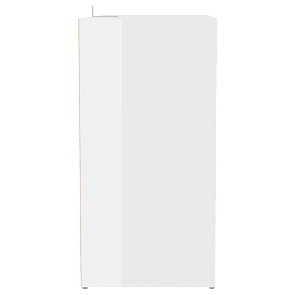vidaXL Παπουτσοθήκη Γυαλιστερό Λευκό 60 x 35 x 70 εκ. από Επεξ. Ξύλο