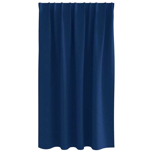 vidaXL Κουρτίνες με κουρτίνες 2 pcs Σκούρο Μπλε 140x140cm Πολυεστέρας
