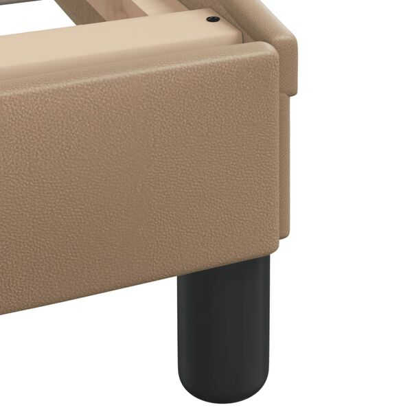 vidaXL Κρεβάτι με Στρώμα Καπουτσίνο 80x200 εκ. Συνθετικό Δέρμα