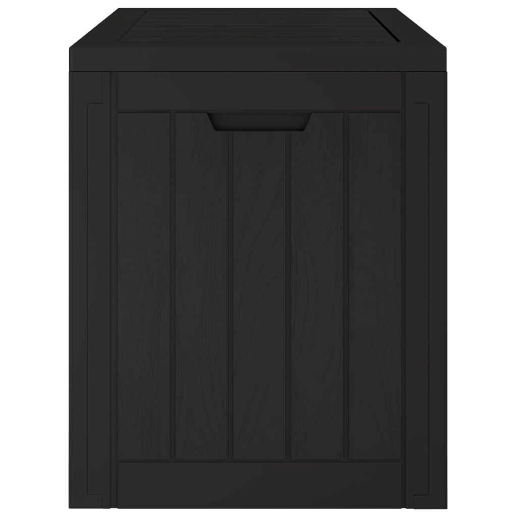 vidaXL Μπαούλο Αποθήκευσης Κήπου Μαύρο 55,5x43x53 εκ. Πολυπροπυλένιο