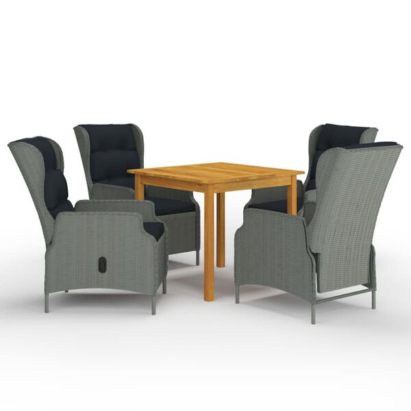 vidaXL &Sigma;&epsilon;&tau; &Tau;&rho;&alpha;&pi;&epsilon;&zeta;&alpha;&rho;ί&alpha;&sigmaf; &Kappa;ή&pi;&omicron;&upsilon; 5 &Tau;&epsilon;&mu;&alpha;&chi;ί&omega;&nu; &Alpha;&nu;&omicron;&iota;&chi;&tau;ό &Gamma;&kappa;&rho;&iota;