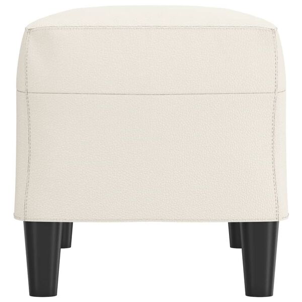 vidaXL Πάγκος Κρεμ 70x35x41 εκ. από Συνθετικό Δέρμα