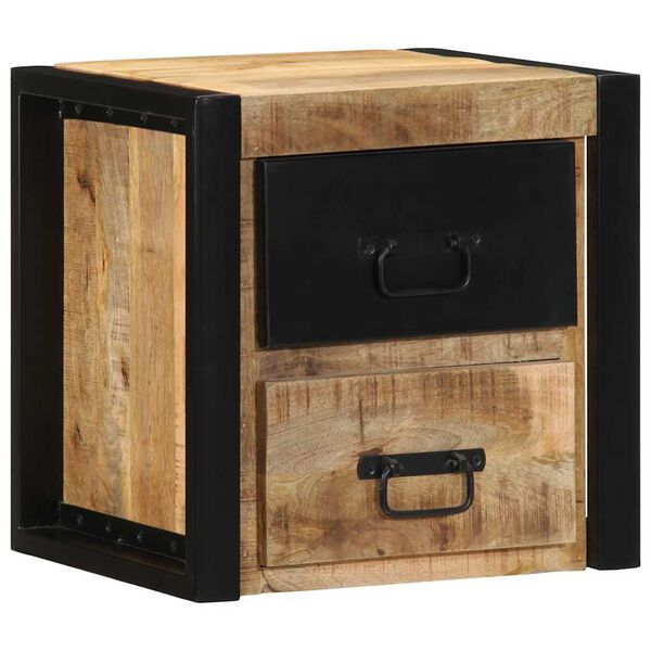 vidaXL Κομοδίνα 2 τεμάχια 40x35x40 cm Στερεό ακατέργαστο ξύλο Mango