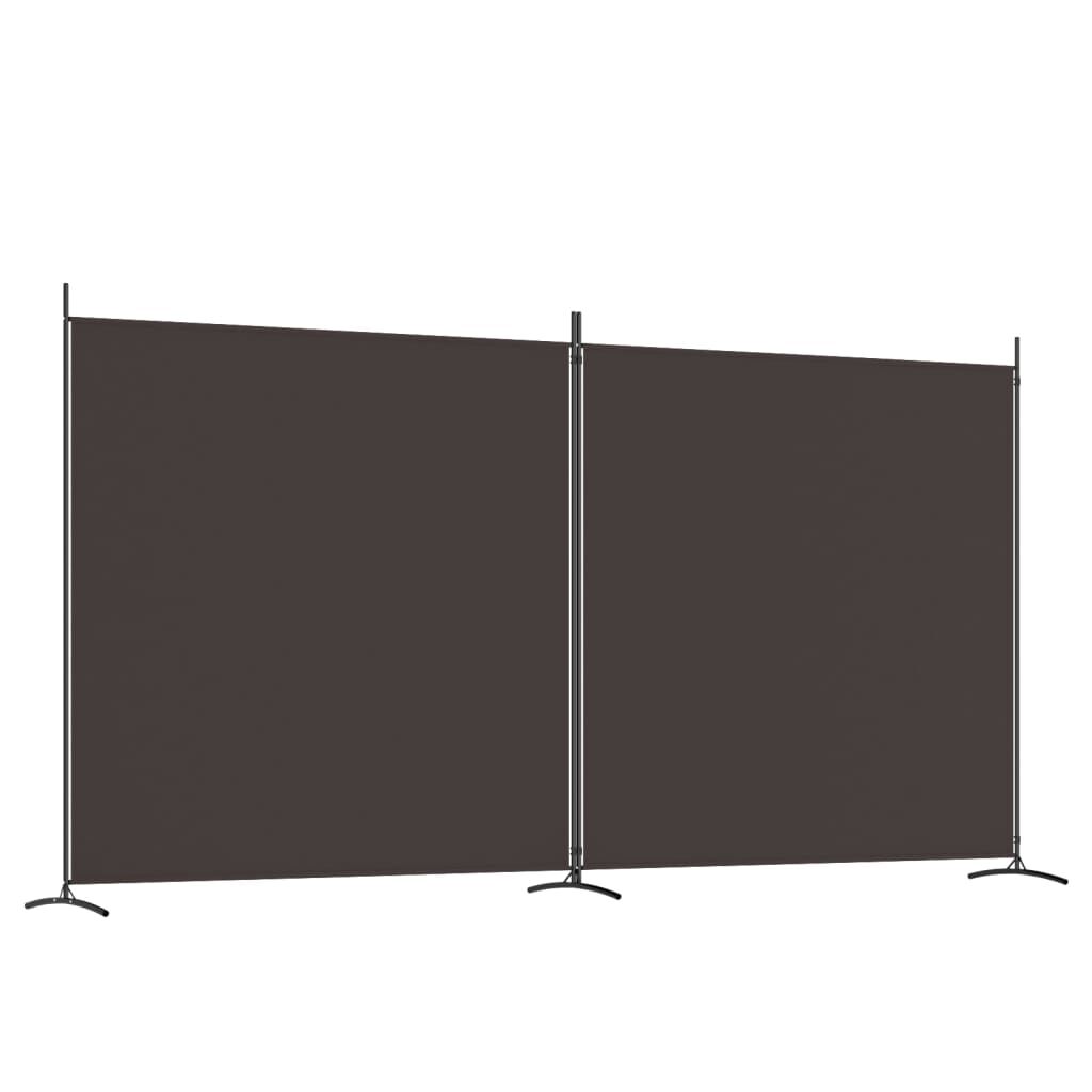 vidaXL Διαχωριστικό Δωματίου με 2 Πάνελ Καφέ 348x180 εκ. από Ύφασμα