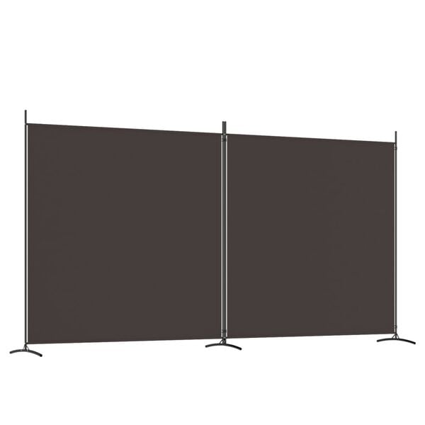 vidaXL Διαχωριστικό Δωματίου με 2 Πάνελ Καφέ 348x180 εκ. από Ύφασμα