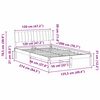vidaXL Σκελετός Κρεβατιού Λευκό και ανοιχτό γκρι 120 x 200 cm