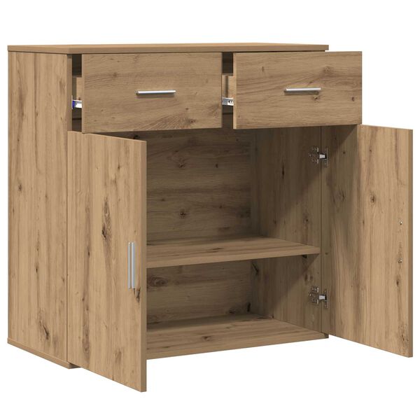 vidaXL Πλαϊνό γραφείο artisan δρυς 79 x 38 x 80 εκ Επεξεργασμένο ξύλο