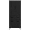 vidaXL Highboard &Mu;&alpha;ύ&rho;&eta; &Omicron;&xi;&upsilon;ά 69,5 x 34 x 180 &epsilon;&kappa;. &Epsilon;&pi;&epsilon;&xi;&epsilon;&rho;&gamma;&alpha;&sigma;&mu;έ&nu;&omicron; &xi;ύ&lambda;&omicron;