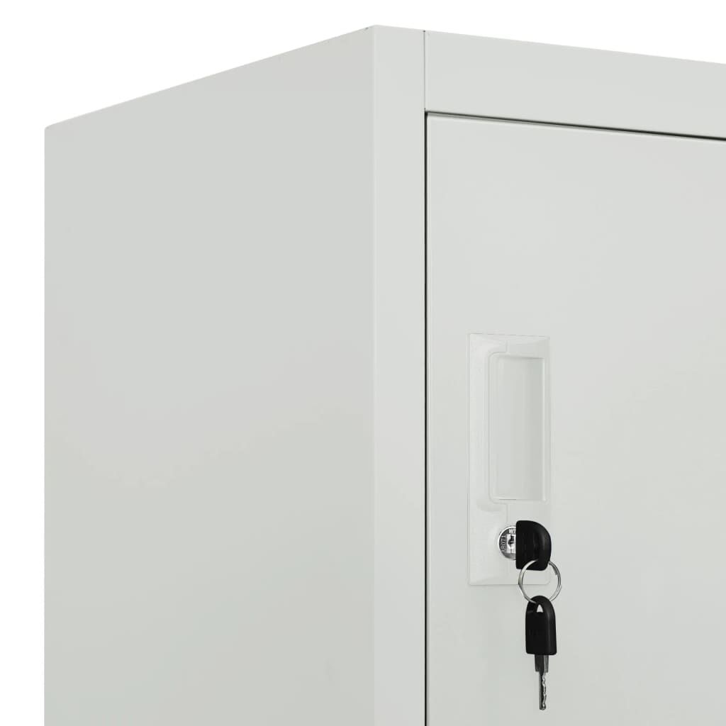 vidaXL Φοριαμός Γκρι 90x45x180 εκ. από Ατσάλι με 6 Τμήματα