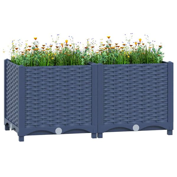 vidaXL Ζαρντινιέρα 80 x 40 x 38 εκ. από Πολυπροπυλένιο